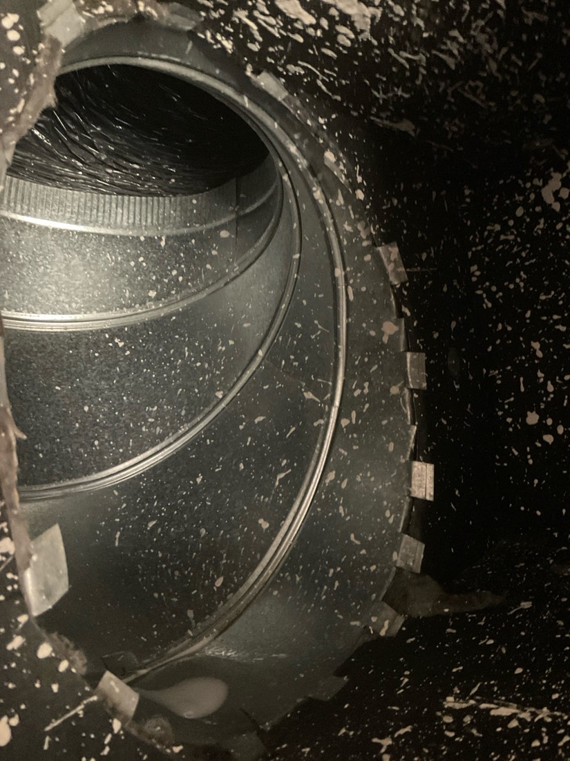 Cleaned blower wheel and duct interior after professional air duct cleaning service