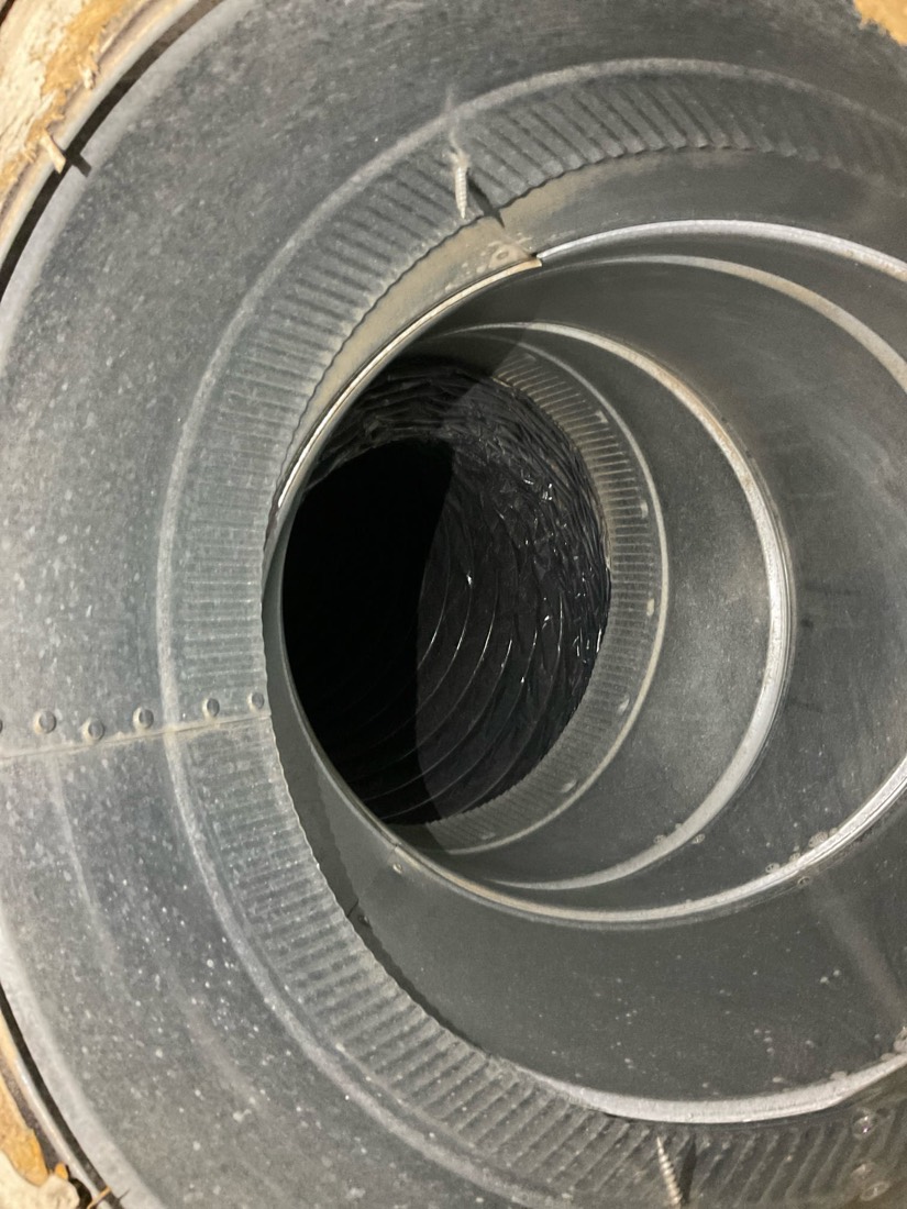 Clean ductwork showing interior of air duct system