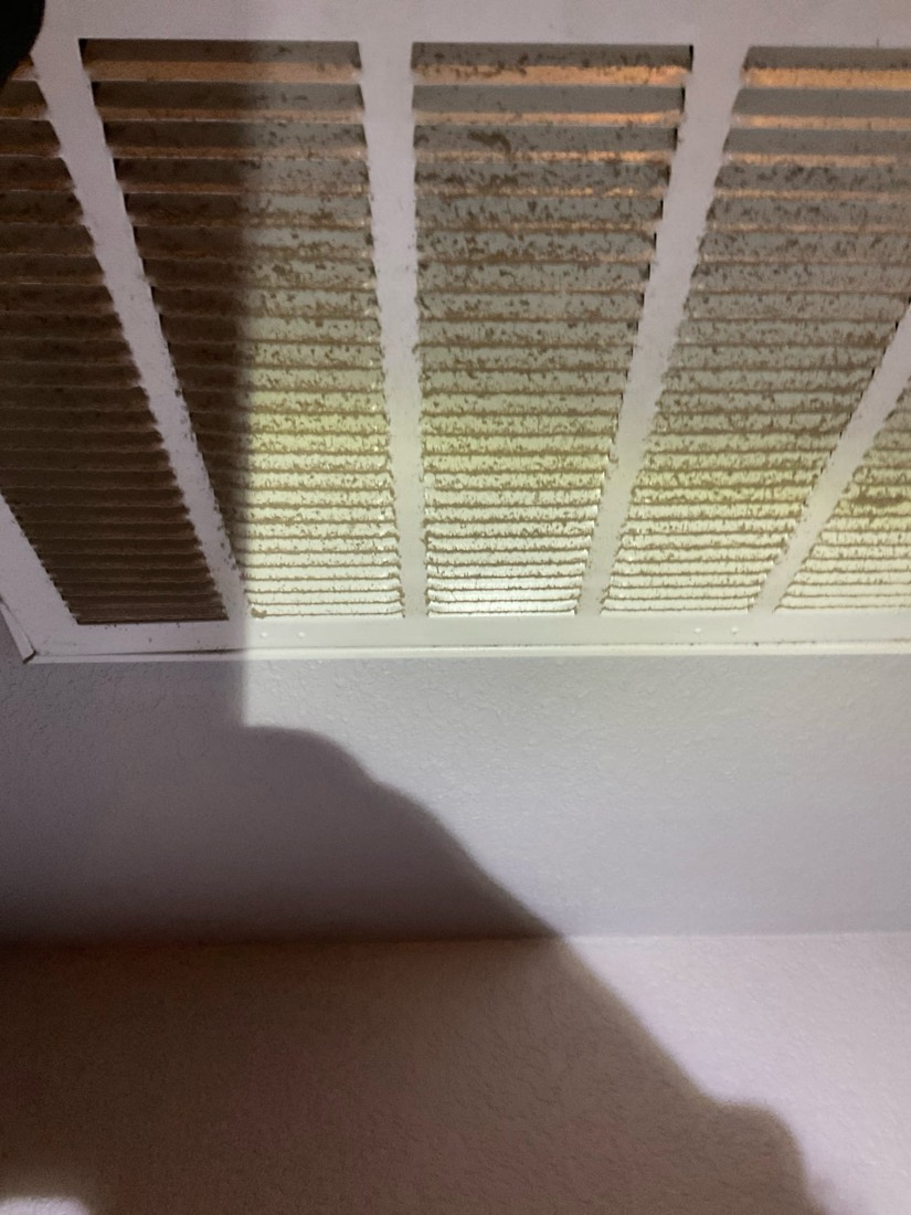 Clean white air vents after duct cleaning
