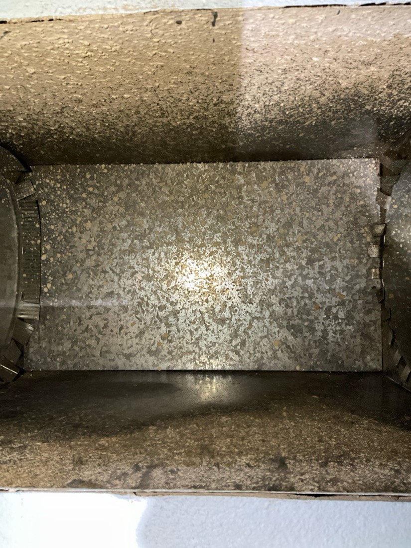 Clean interior surface of air ductwork