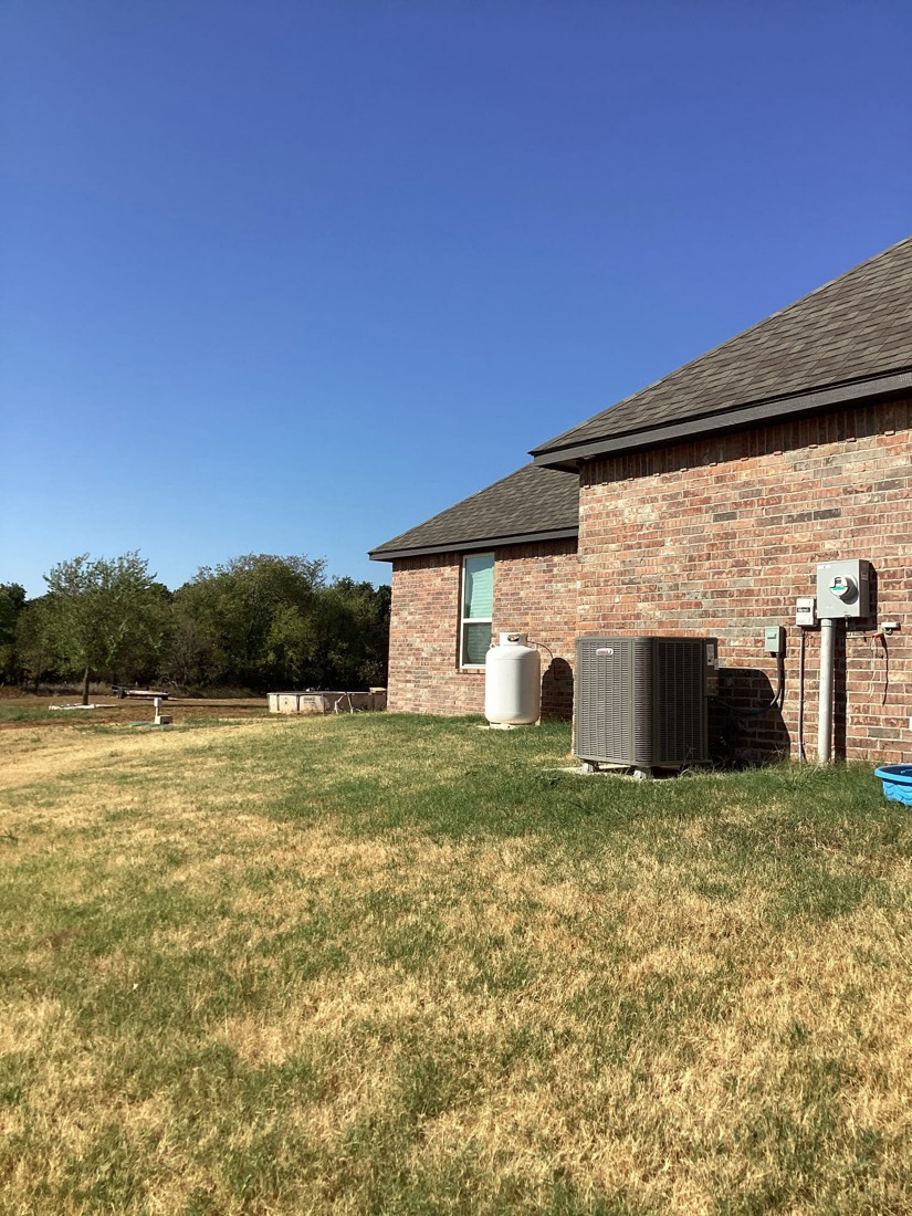 HVAC unit installed on home exterior
