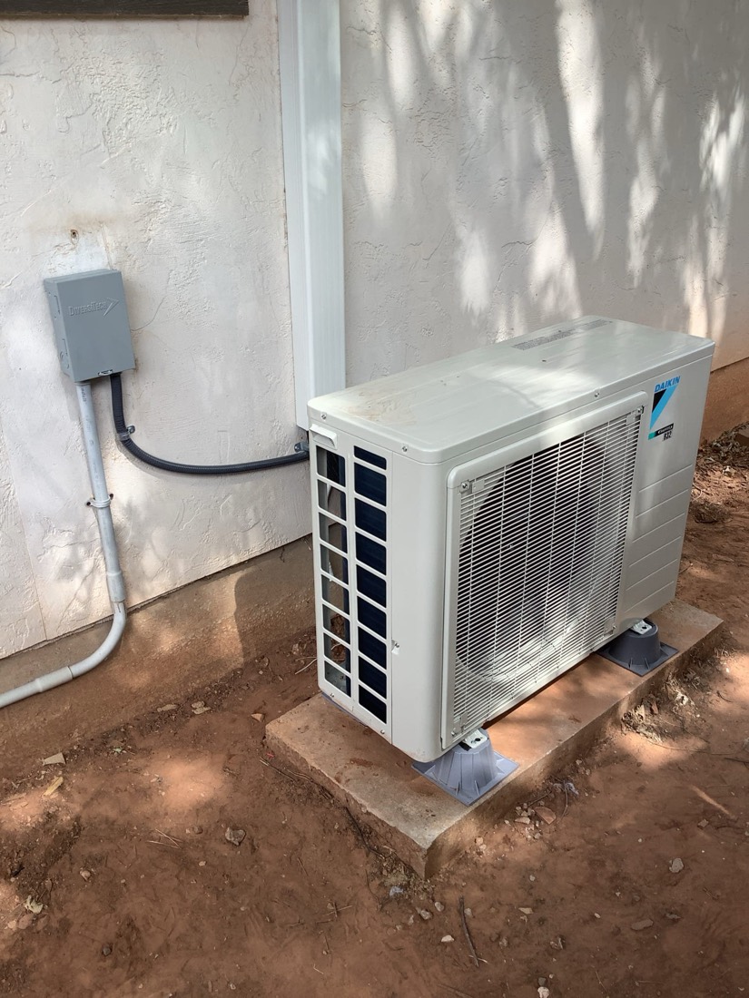 Daikin air conditioning outdoor condenser installation