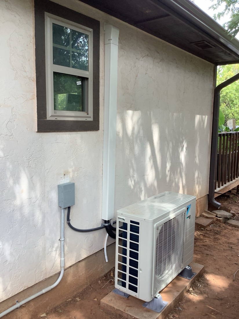 Mini-split heat pump outdoor unit installation