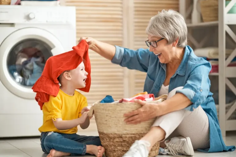 Laundry Pro Installation Services - grandma and child are doing laundry