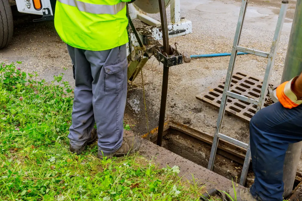 Sewer jetting costs and how to prepare - Cleaning the sewer system special equipment on utility service in the town.