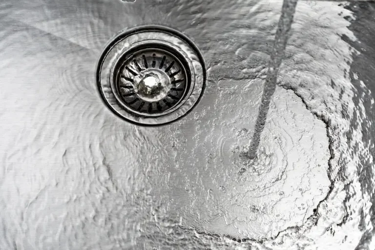 Tap water coming down the drain
